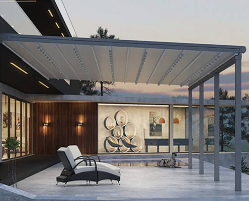 Çeşme Tente Pergola, Otomatik Tente Pergola Modeli 3 Çeşme Tente Pergola, Otomatik Tente Pergola Modeli 3
